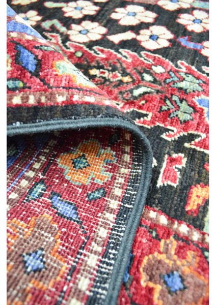 Yünden El Dokuma Hayat Ağacı Motifli Afgan Halısı 147X179 cm (2.63 M²)