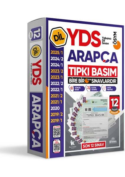 Karakutu Yayınları 2025 Yds Arapça Ösym Tıpkı Basım Çıkmış Soru Deneme Paketi 12LI Fasikül Seti fiyatları