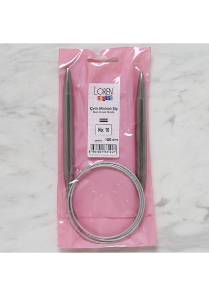Loren Crafts 10 mm Çelik Misinalı Şiş 100 cm