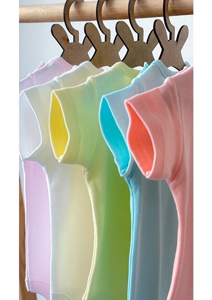 Moısy Kız Bebek Body, %100 Pamuk, Soft Yıkama, Kısa Kollu 5' Li Paket fiyatları