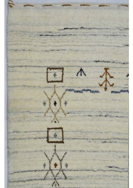 Lori Krem Renk Kırçıllı Modern El Dokuma Halısı 140X200 cm (2.8 M²) fırsatları