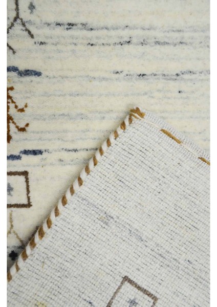 Lori Krem Renk Kırçıllı Modern El Dokuma Halısı 140X200 cm (2.8 M²) indirimleri