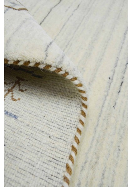 Lori Krem Renk Kırçıllı Modern El Dokuma Halısı 140X200 cm (2.8 M²)