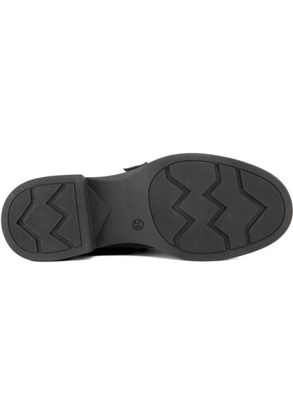 Miss Park Moda 208 K4065 Loafer Siyah Rugan Kadın Günlük Ayakkabı modelleri