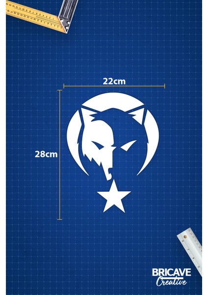 Kurt Börü Logo Araba-Motosiklet Sticker 22X28CM fiyatları