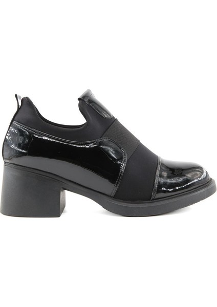 Miss Park Moda 207 K6668 Loafer Siyah Rugan Kadın Günlük Ayakkabı