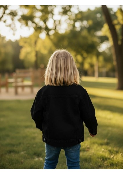 Unisex Çocuk Pamuklu Uzun Kollu Cep Detayli Denim Ceket fiyatları