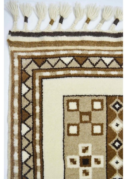 Yünden El Dokuma Naturel Sivas Şal Halısı 76X125 cm (0.95 M²) fırsatları