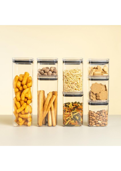 Dikdörtgen Hava Geçirmez Erzak Saklama Kabı 12 Adet 2100 ml modelleri