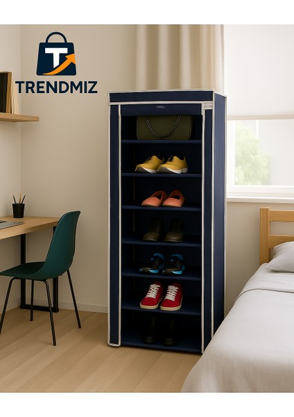 Student 7 Raflı Çelik Iskeletli Bez Ayakkabılık Dolabı – Geniş Kapasiteli, Modern Tasarım fiyatları