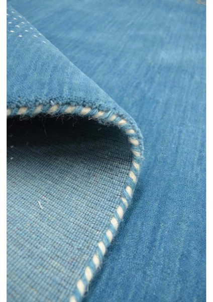 Lori Mavi Renk Modern El Dokuma Halısı 140X200 cm (2.8 M²)