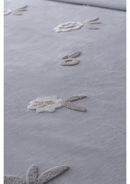 Lalezar Çift Kişilik Yatak Örtüsü Seti – Şönil Kumaş, Lale Desenli, Punch Nakışlı, 240X260 Cm, Modern Çiçek Tasarımı indirimleri