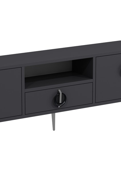 1318DROPDD-32 Tv Sehpası Antrasit-Gümüş fırsatları