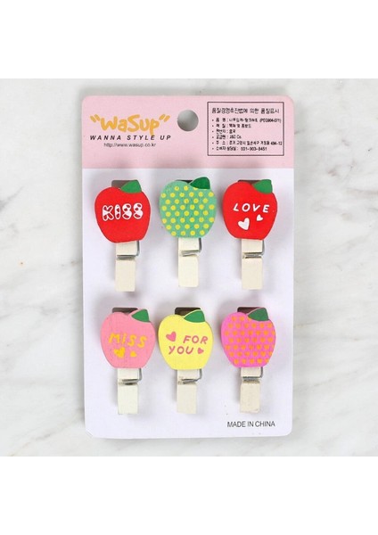 Loren Dekoratif Elma Desenli Mandal 6'lı