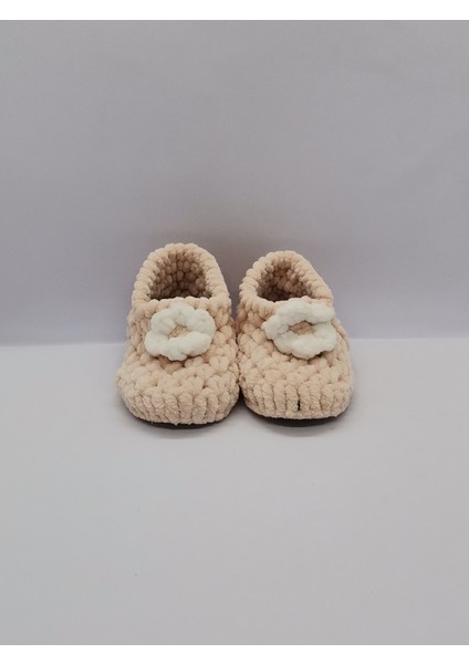 Panduf Babet Kaymaz Taban El Yapımı Kadife Ip