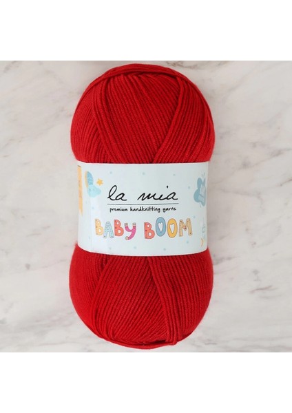 La Mia Baby Boom Koyu Kırmızı El Örgü Ipi - 136 - 34266