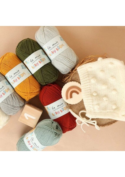 La Mia Baby Boom Koyu Kırmızı El Örgü Ipi - 136 - 34266 modelleri