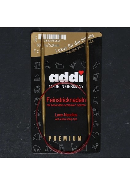 Addi 5mm 60CM Klasik Misinalı Dantel Şişi - 755-7