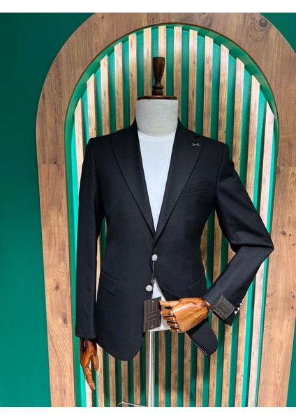 Mono Yaka Siyah Ceket 4023-01