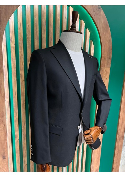 Mono Yaka Siyah Ceket 4023-01 fiyatları