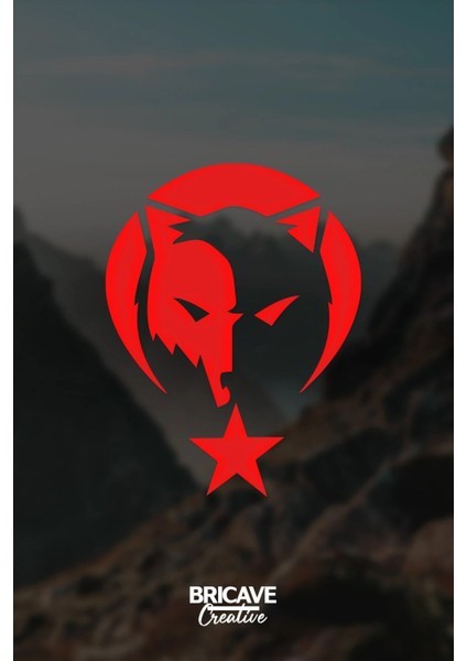 Kurt Börü Logo Araba-Motosiklet Sticker 22X28CM