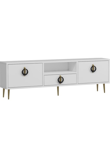 1318DROPDD-32 Tv Sehpası Beyaz-Altın modelleri