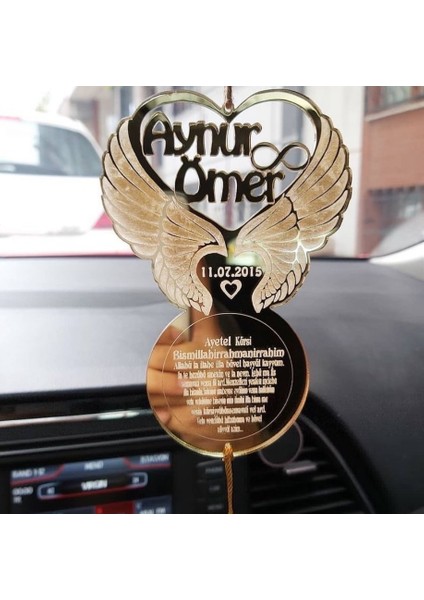 Kişiye Özel Tarihlidikiz Aynası Süsü (Sonsuzluk Sembollü)