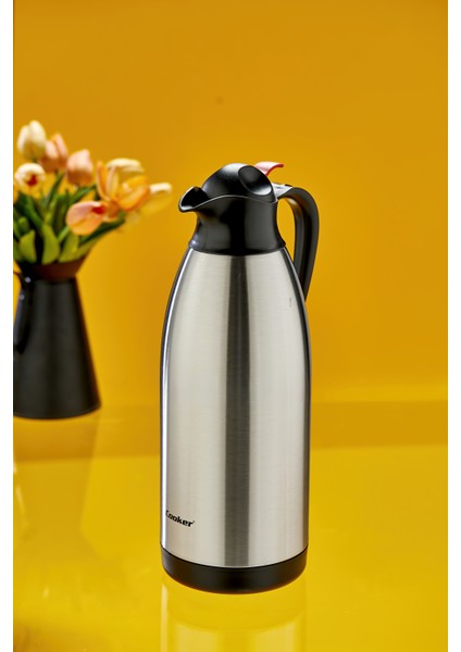 3 Litre Çift Kat Paslanmaz Çelik Termos – Vakum Kapaklı, Sızdırmaz, Çelik Termos( Piknik,kamp,ofis,çay,kahve)