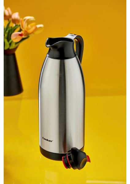 3 Litre Çift Kat Paslanmaz Çelik Termos – Vakum Kapaklı, Sızdırmaz, Çelik Termos( Piknik,kamp,ofis,çay,kahve) modelleri