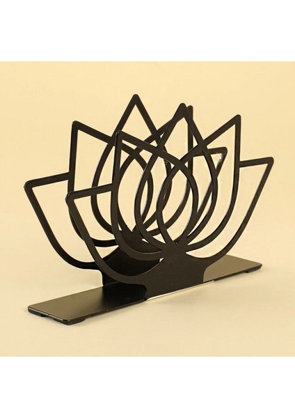Loren Home Lotus Siyah Metal Peçetelik fiyatları