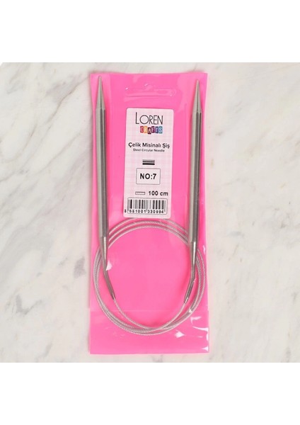 Loren Crafts 7 mm Çelik Misinalı Şiş 100 cm fiyatları