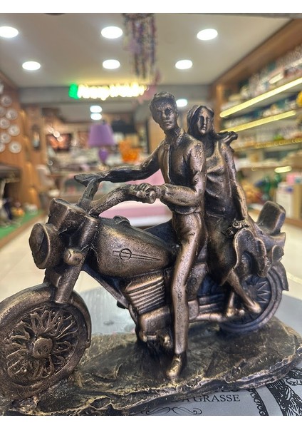 Motorsiklet Sevgili Dekoratif Obje Biblo Masaüstü Hediyelik fırsatları