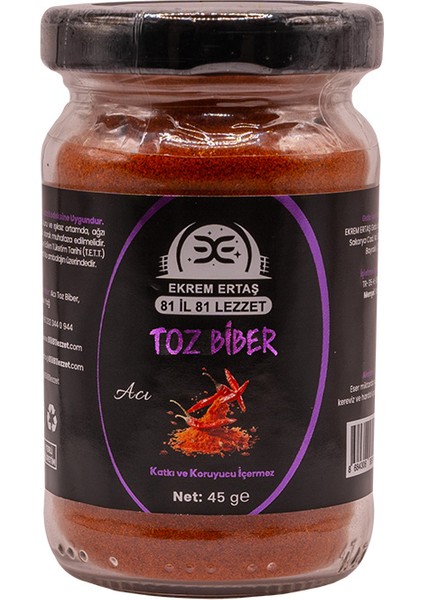Acı Toz Biber 45G Cam Kavanoz