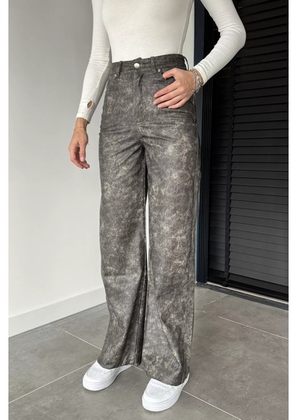 Kadın Slim Fit Suni Deri Pantolon P-00018869 modelleri