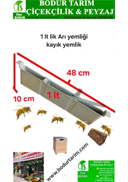 Bodur Tarım Bulancak 48,X10 .1, Lt Lik Kalite Plastik Kayık Arı Yemlik,şelbetliği