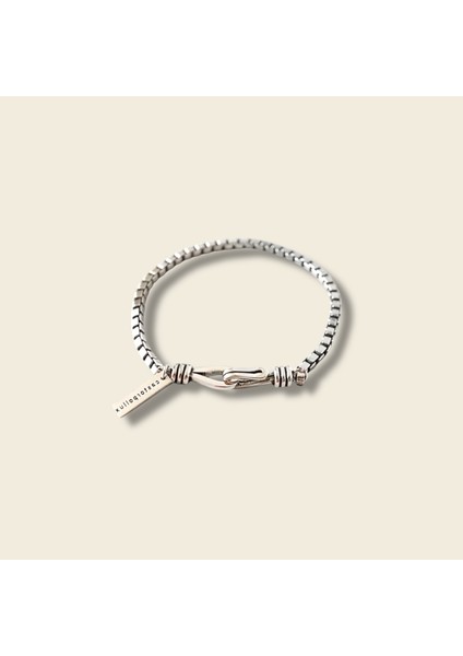 Erkek Titanyum Çelik Halat Zincir Bileklik - Minimalist Kanca Detaylı Şık Tasarım fiyatları