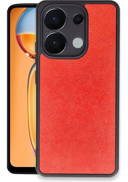 Xiaomi Redmi Note 13 4g Kılıf Aras Deri Kapak - KIRMIZI-(5796) - M529R683-K39529