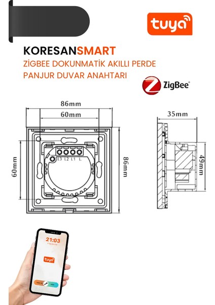 Tuya Zigbee Dokunmatik Akıllı Perde Panjur Duvar Anahtarı fırsatları