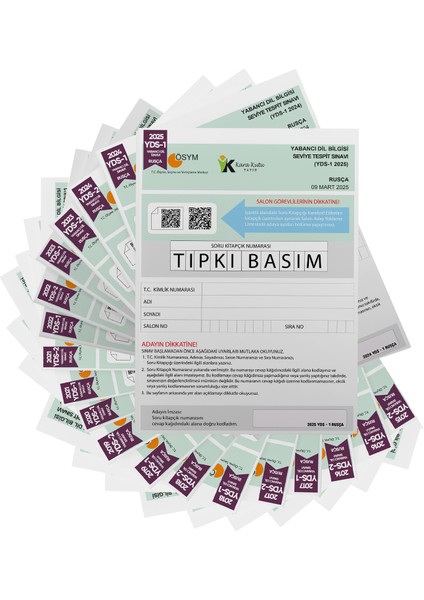 2026 Yds Rusça Ösym Tıpkı Basım Çıkmış Soru Deneme Paketi 18LI Fasikül Seti modelleri