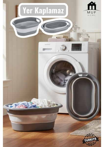 Katlanabilir Çamaşır Sepeti Dayanıklı Yer Kaplamayan Akordiyon Sepet Oyuncak Organizeri Kamp ve Karavan Için Ideal