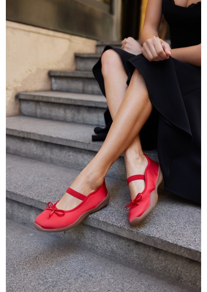 Cacares Kadin Gumus Saten Lastıklı Babet Sneaker