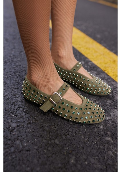 Gallo Kadın Bej Gercek Deri Suet Komple Taş Babet fiyatları