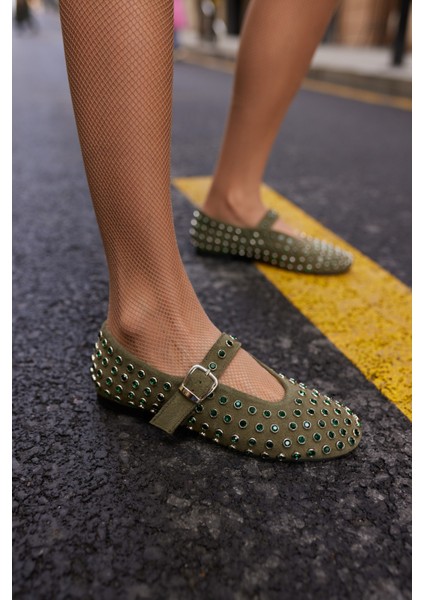 Gallo Kadın Bej Gercek Deri Suet Komple Taş Babet fırsatları