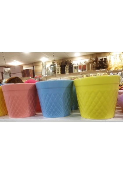 Baklava Dilim Desenli 13cm Saksı Silikon Kalıp K-656