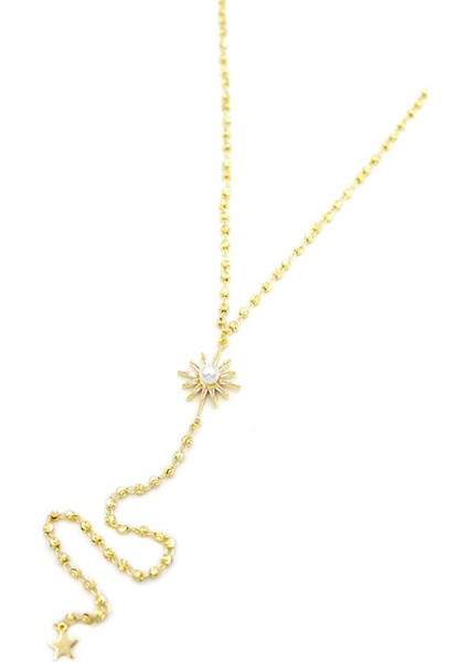 Kuzey Yıldız Y Kolye - Altın