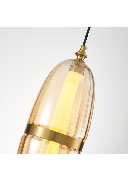 Aleya 6 Watt 3000K Ledli Bal Camlı Tekli Sarkıt LED Avize fırsatları