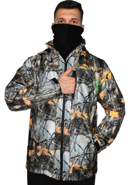 Soft Shell Mont Avcı Saz Orman Desen Çift Kat Polarlı modelleri