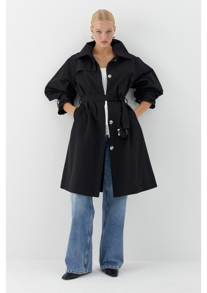 Kemerli Cepli Trenç Siyah modelleri