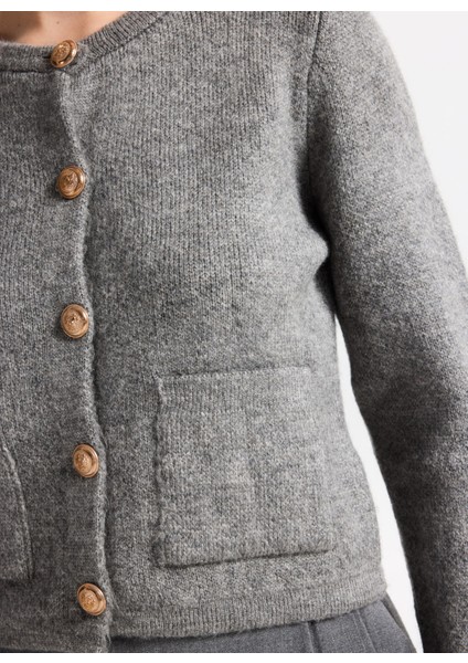 Gri Melanj Kadın Hırka F5WL-HRK0404 fırsatları