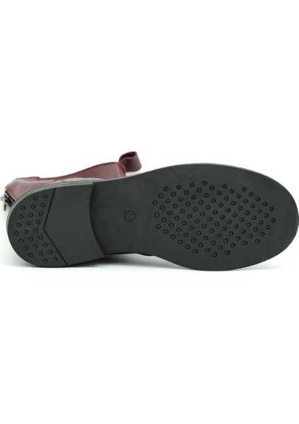 Hakiki Deri Fermuarlı Kadın Bot Kauçuk Taban - B257302 fırsatları